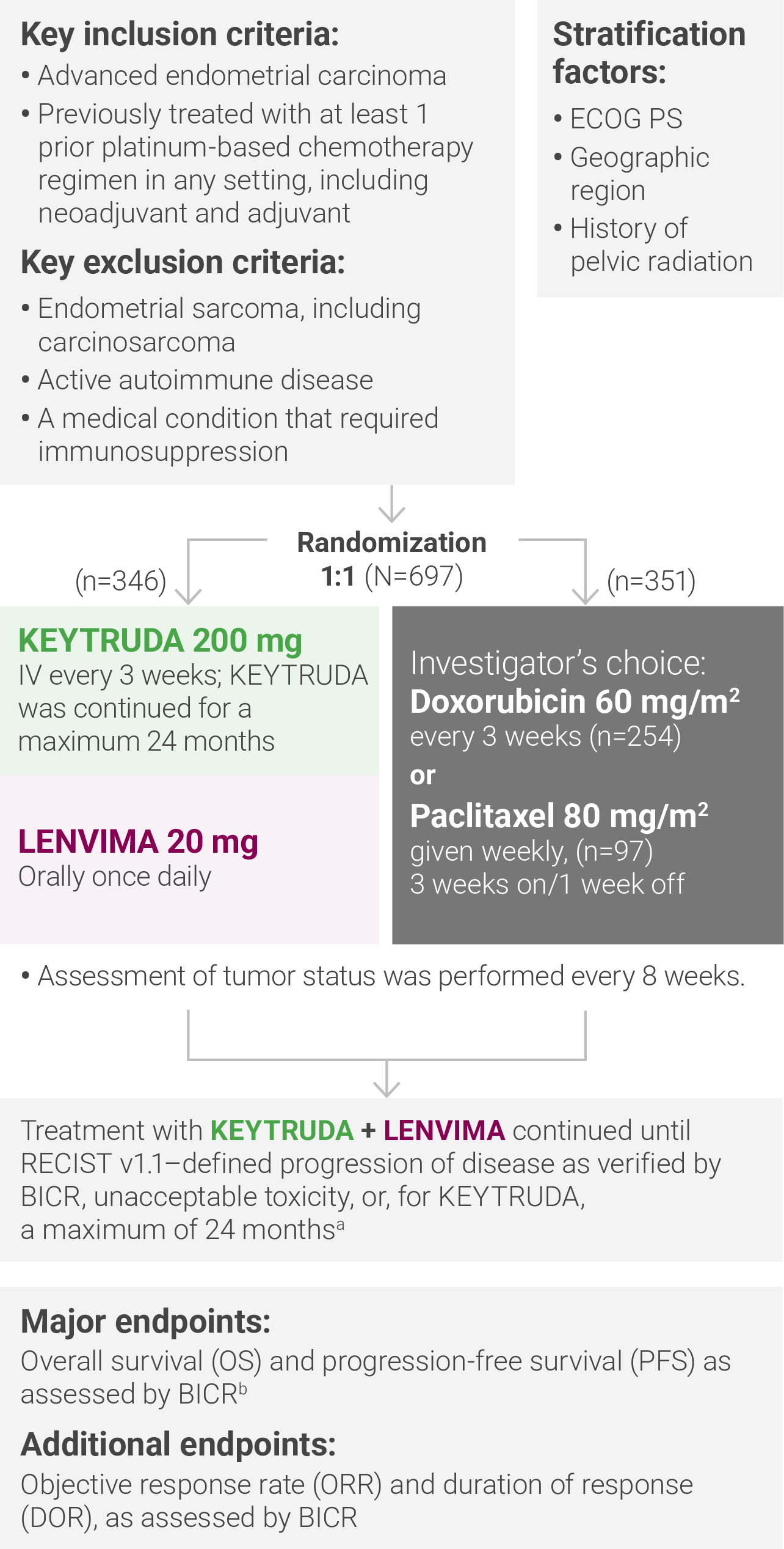 Study Design for KEYNOTE-775/Study 309 Clinical Trial